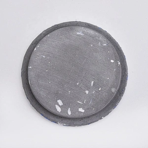 Custom round concrete cement lid cover for candle holder