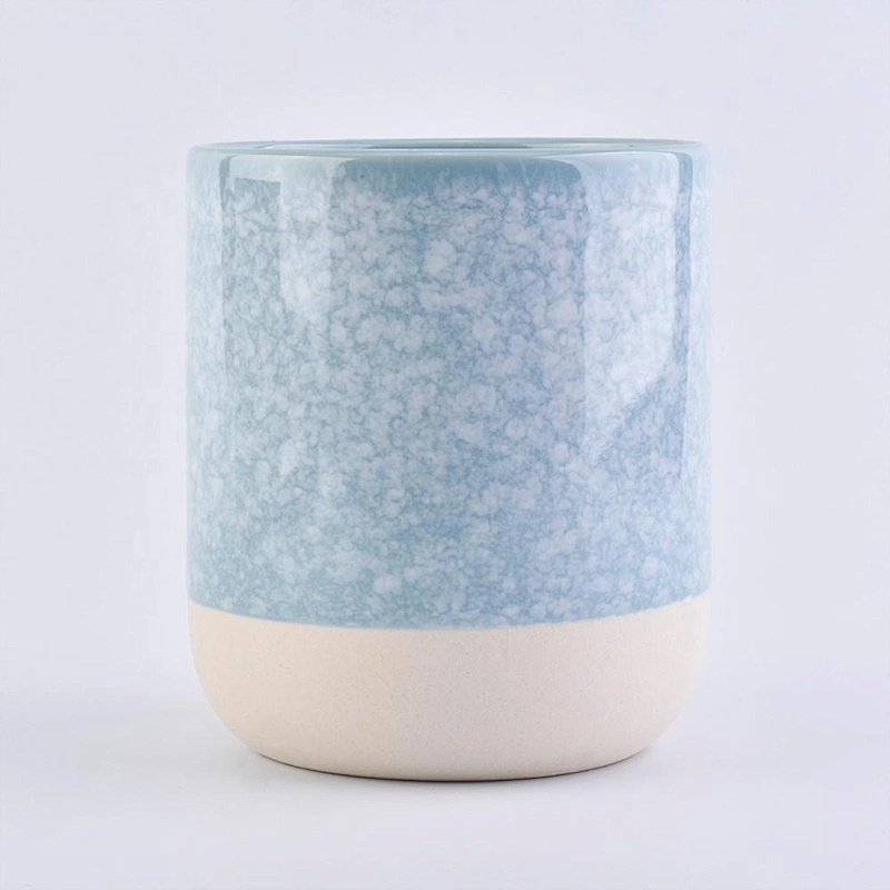 10oz ceramic jars with colorful glazing for candle making