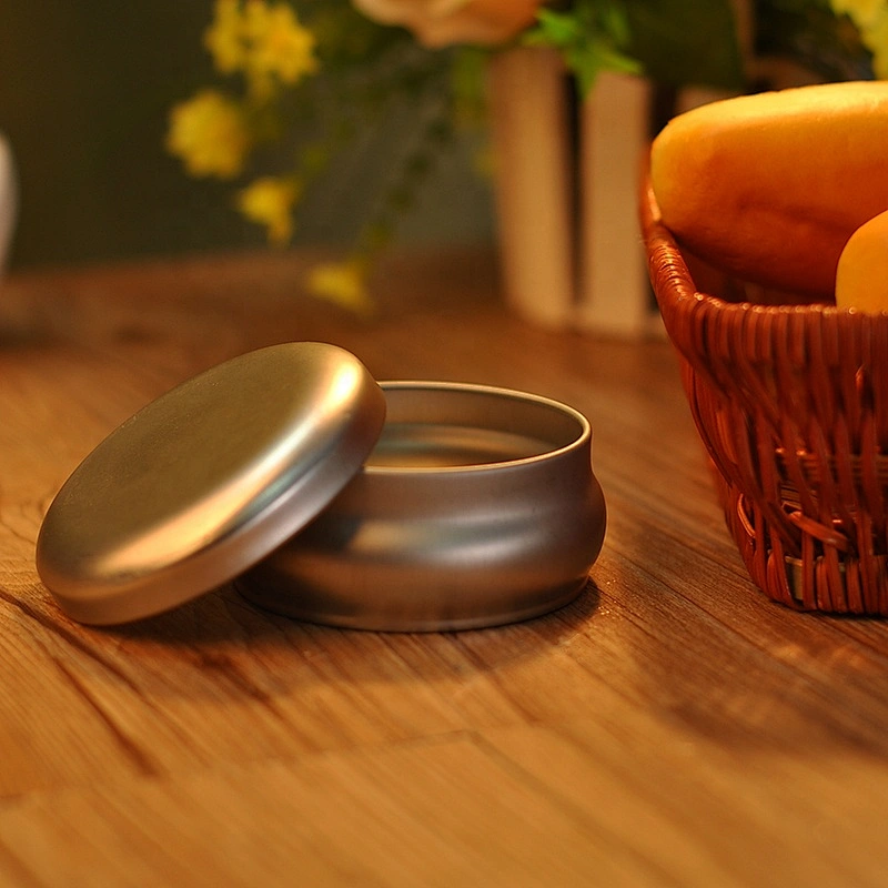 Home decoration silver Metal Candle tins with lid