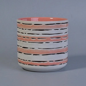 Elegant hand painted ceramic candle holders home decoration in bulk