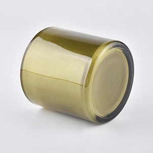 Metallic Gold Frosted Glass Candle Jars