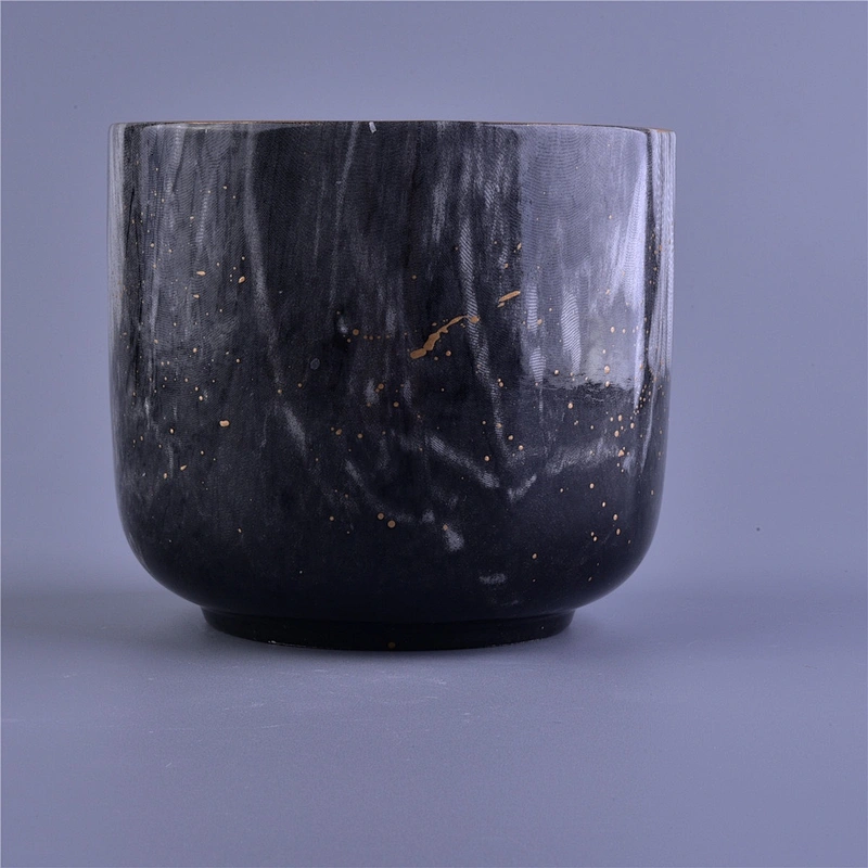10oz 14oz 20oz Wholesales black empty ceramic candle holder home decor