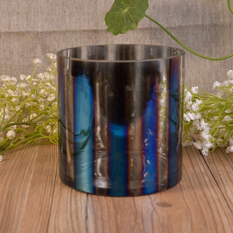 Transparent electroplating spraying church Glass Candle container votive candle Holder home Decorative use Wholesales