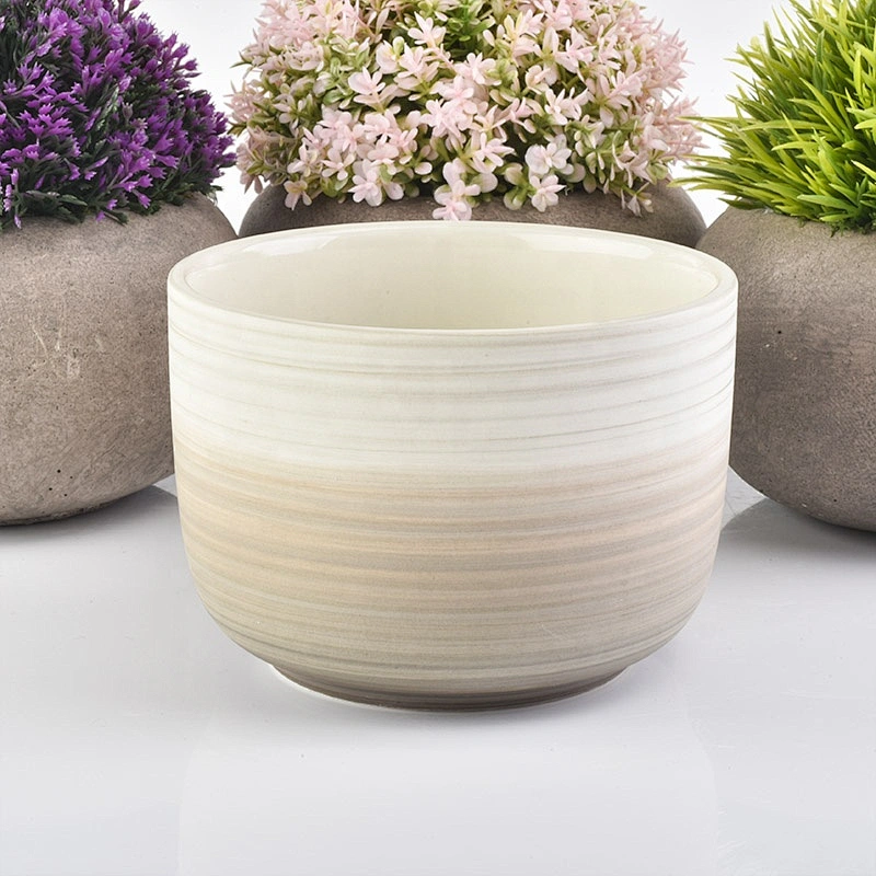 Round ceramic candle jars wholesale