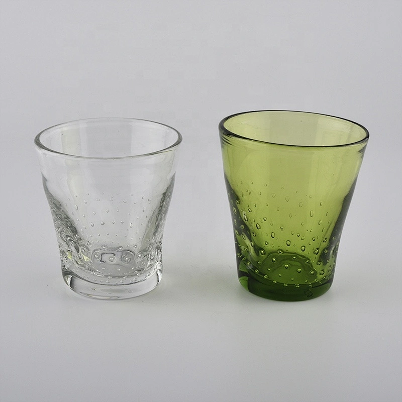 Factory price bubble tealight glass candle jars holders 6oz 8oz 10oz