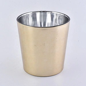 V shaped glass candle vessels decorative glass candle jar 670 ml