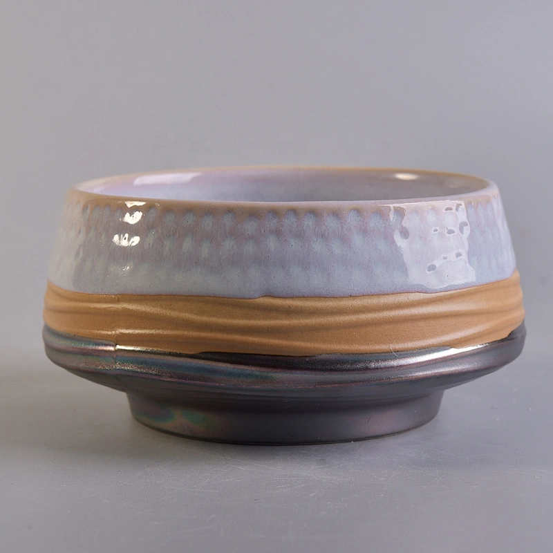 Sunny Custom large ceramic candle holder containers 20oz