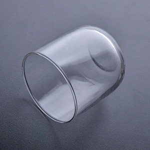 Empty machine blown round candle container glass tea light candle jar wedding decoration factory