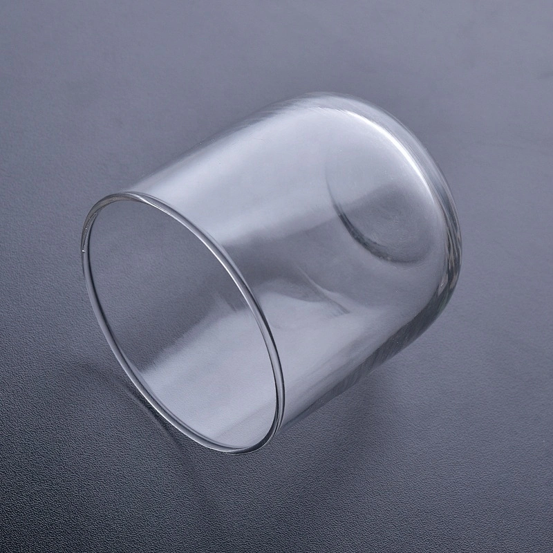 Empty machine blown round candle container glass tea light candle jar wedding decoration factory