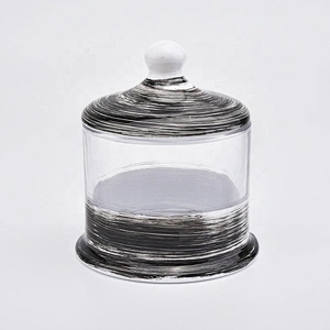 14oz Glass Candle Jars with Glass Lids for Soy Wax Home Decor Wholesales