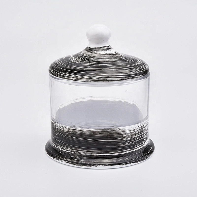 14oz Glass Candle Jars with Glass Lids for Soy Wax Home Decor Wholesales
