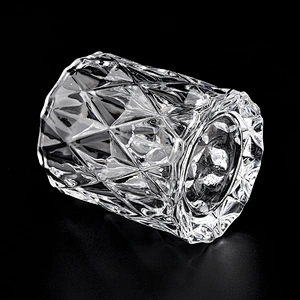 Wholesales tealight geometric crystal Luxury glass candle holder