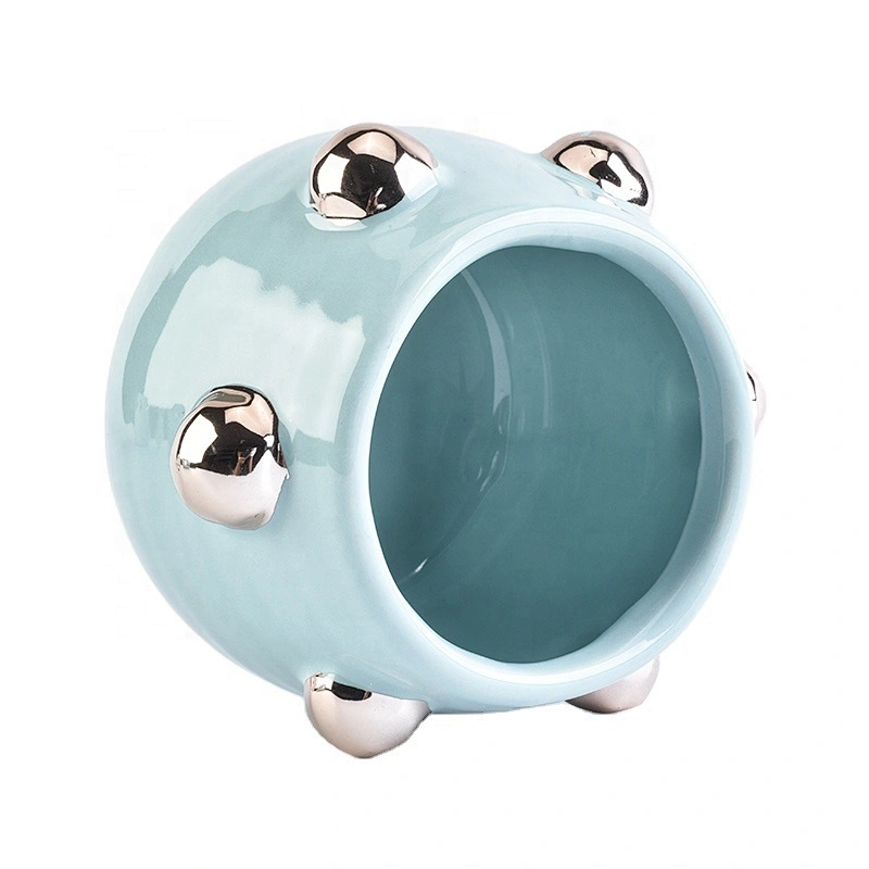 9oz shining hologram ceramic candle jars