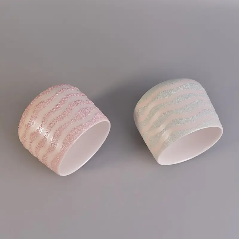 bright white ceramic candle jar decorative candle vessel