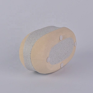 10oz 14oz 16oz Custom oval grey candle ceramic jars