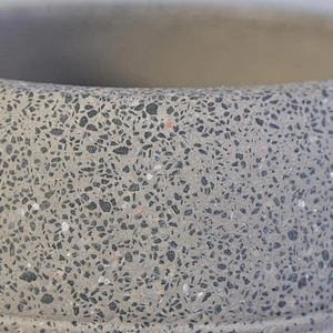 Round Empty luxury grey candle cement holder home decor