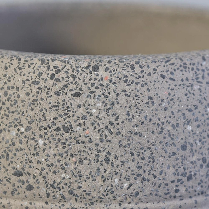 Round Empty luxury grey candle cement holder home decor