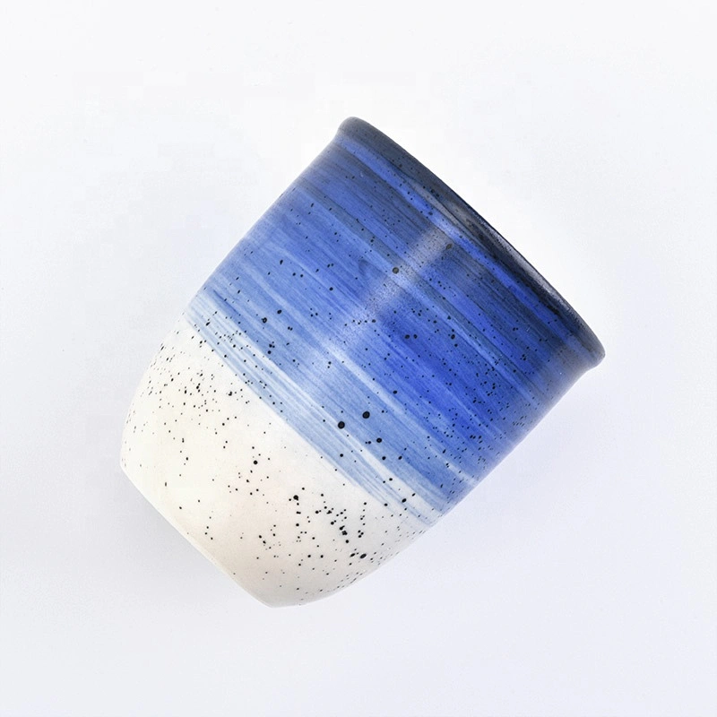Personalized hand painting ceramic candle containers votive scented candle holders wedding decor