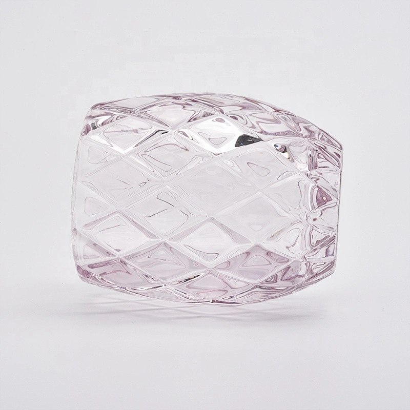Luxury Crystal glass candle vessel transparent glass candle holder home decor