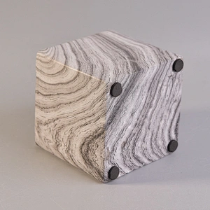 Square cement candle vessel vintage home decor