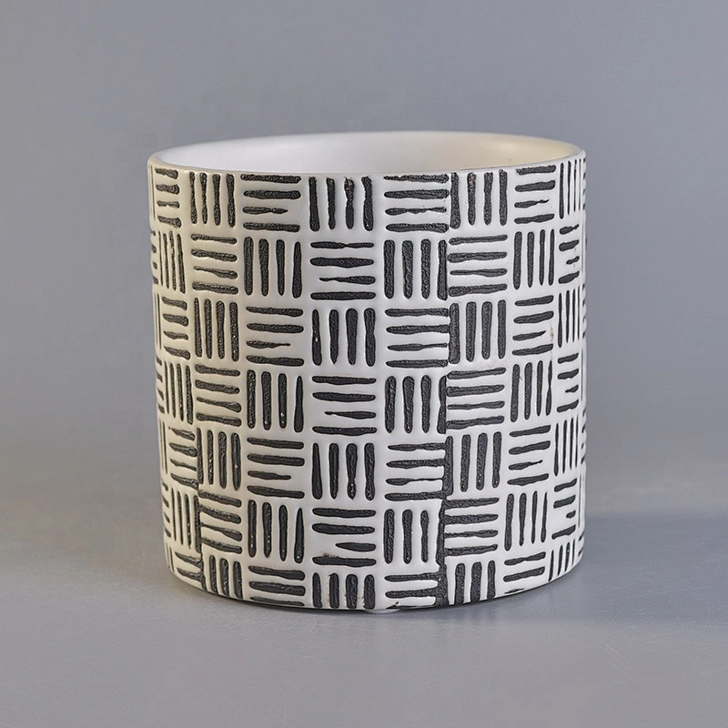Elegant glazed custom ceramic votive candle jar candle holders home decorative use