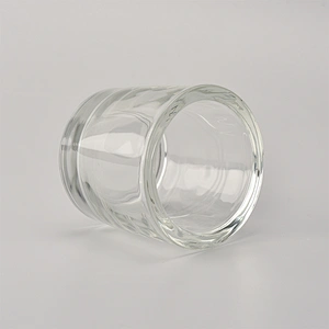 votive candle holder thick wall clear small candle jar 3oz