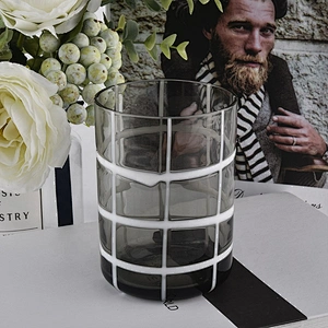 Factory price black tealight glass candle jars holders 8oz 10oz