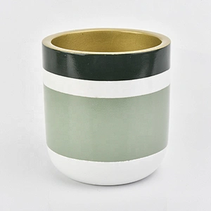 Personalized green glazed ceramic candle jar votive candle containers party decorative factory