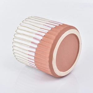 Cylinder Frosted ceramic candle container votive candle vessel wedding centerpieces