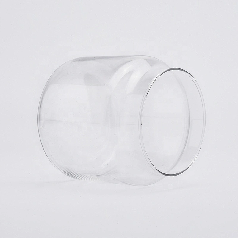 Clear Glass Candle Vessel Glass Jar for Soy Wax Home Decor Wholesales