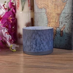 OEM frosted personalized candle jar votive scented glass candle holder party decoration in bulk