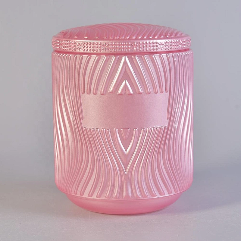Transparent green customized candle vessel glass candle tin with lid home decoration