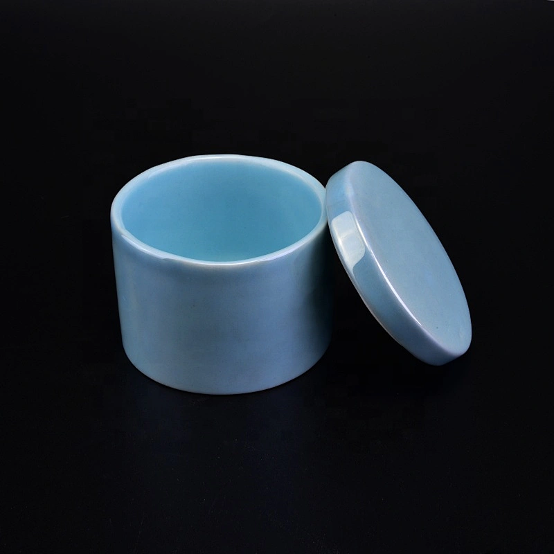 4oz Pearl Glazed Ceramic Candle Jar with Ceramic Lid Wholesales