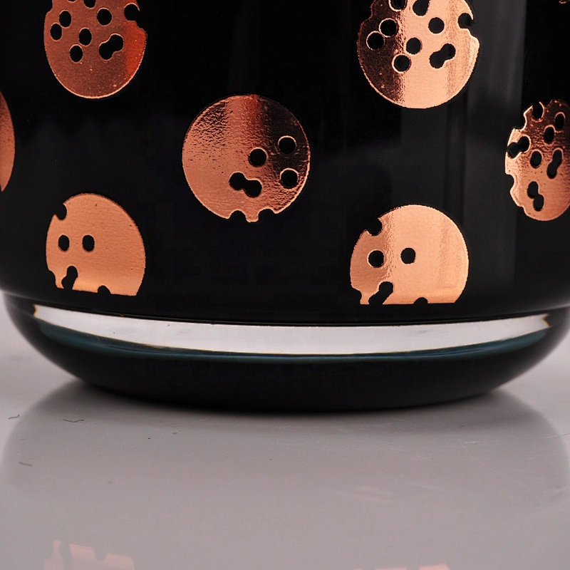 Sunny luxury decorative black cylinder glass candle jar holder 8oz 10oz 11oz