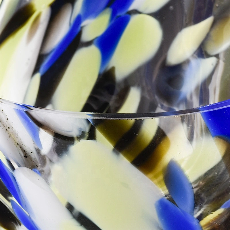 Hand painted Glass Candle container custom candle Holder wedding table use Wholesales