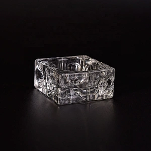 Square clear Glass Candle container tealight candle Holder home Decor