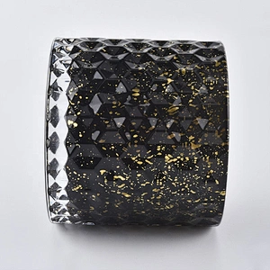 10oz 12oz 14oz Wholesales votive Luxury embossed glass candle holder with glass lid