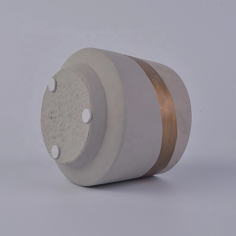 400ml Grey cement candle vessel handmade painting candle jar party decoration