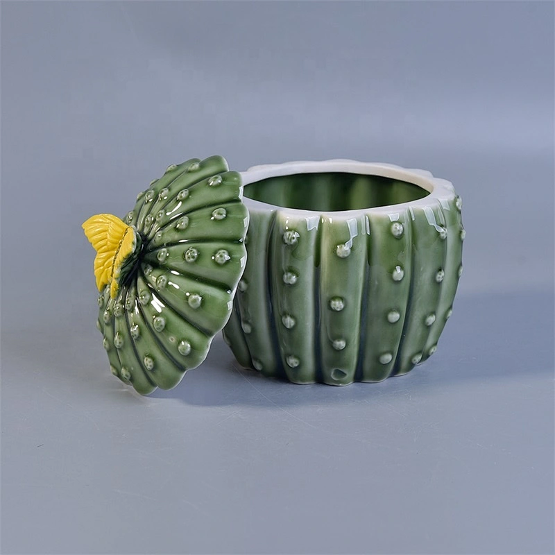 Personalized ceramic tealight candle holder with lid