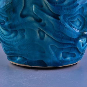10oz 20oz Bulk vintage blue candle ceramic jars