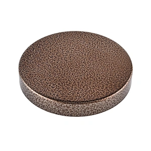 Supplier round Custom amber metal lid for candle holder