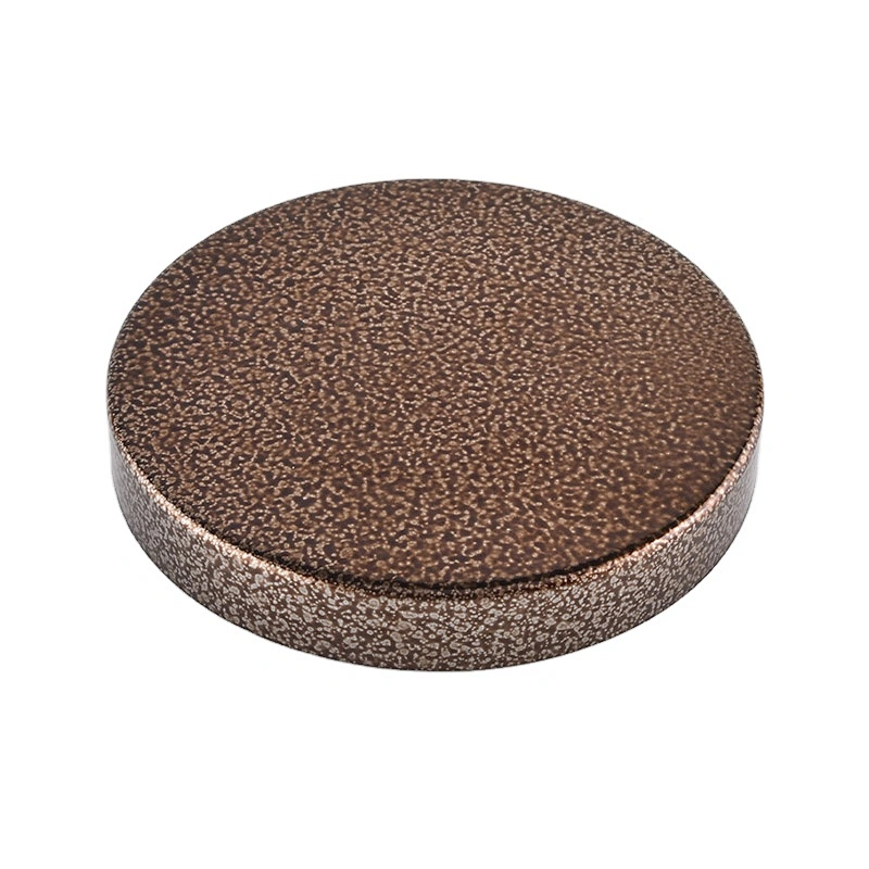 Supplier round Custom amber metal lid for candle holder