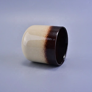 400ml Brown ceramic jar for candle making wholesales