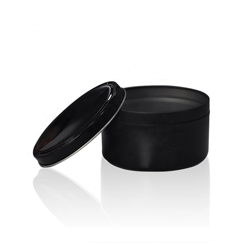 Custom black Metal Candle tin box with lids