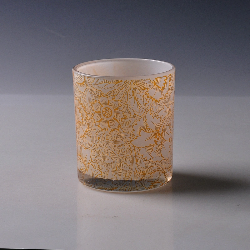 Wholesales electroplated golden candles in glass jar with wood lid