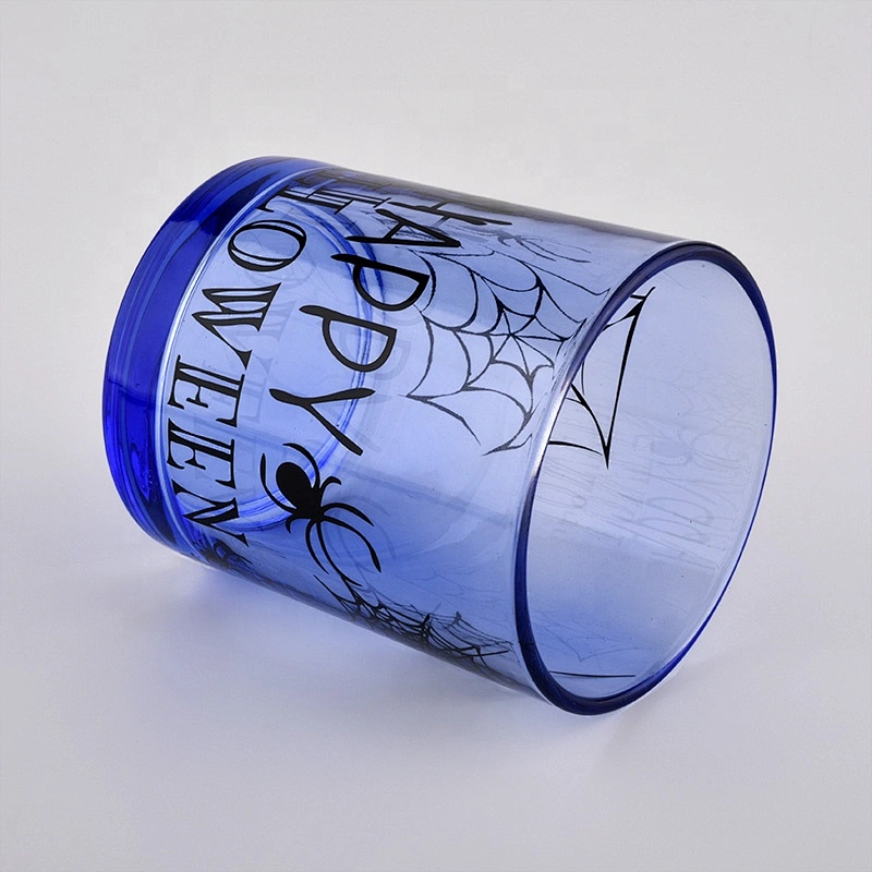 6oz 8oz 10oz 12oz decorative glass candle jars for Halloween