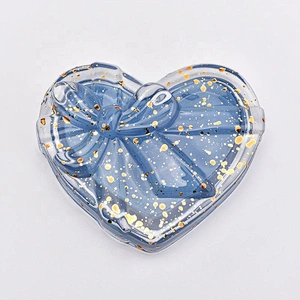 Nice Heart mercury Glass Candle Jar votives Candles Holder with Lid for Decor