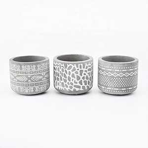 Supply round concrete candle holders handmade home decorative