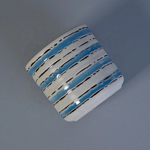 Vintage blue round hurricane ceramic scented candle holders home decor supply