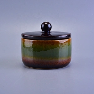500ml Unique ceramic tealight candle holders with lid factory